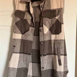 Plaid Sleeveless Vest